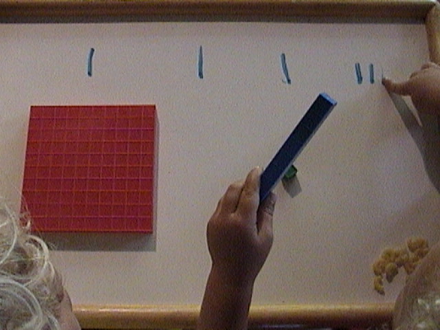 place value with base ten blocks, mortensen math, teach place value