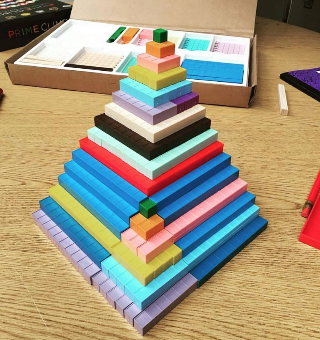 base ten block 16 square pyramid, square numbers,