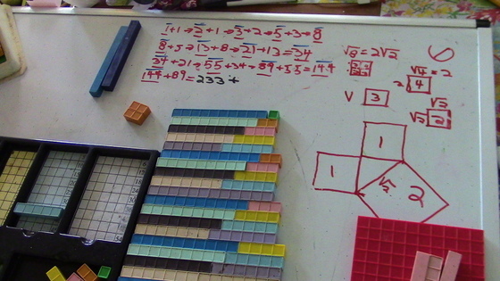 base ten blocks, manipulatives, Fibonacci, math, lessons,