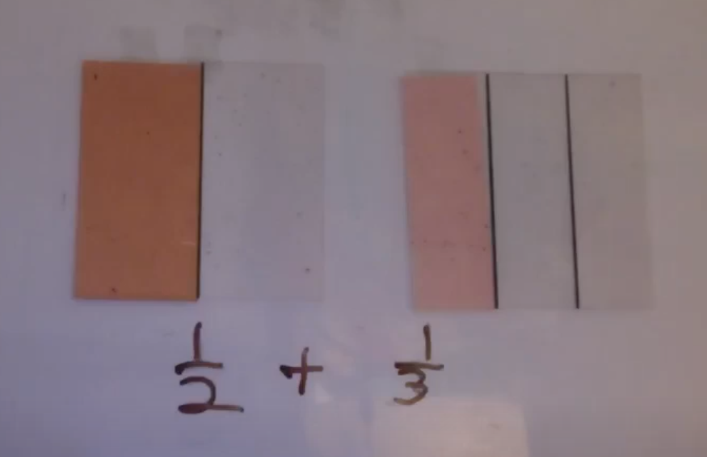 1/2 and 1/3 addition fractions