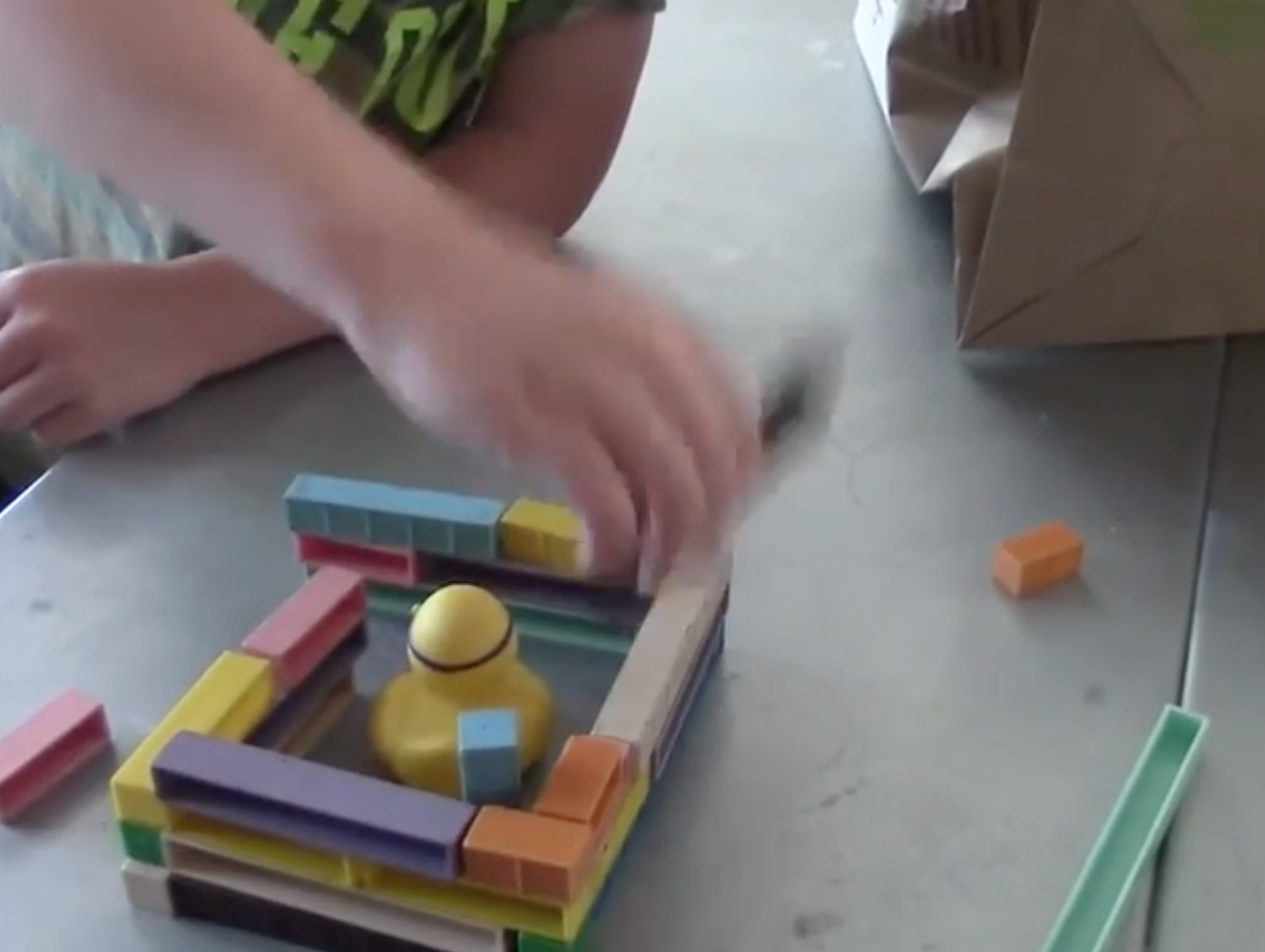 house for a duck with base ten blocks, Mortensen Math, homeschool, fun math activities,