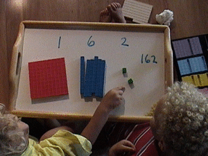 place value with base ten blocks, preschool math activities