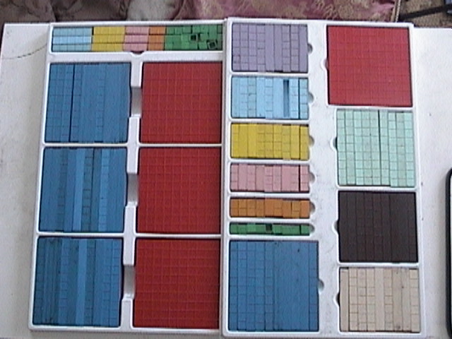 White combo kit, mortensen math, base ten blocks, MUS, manipulatives