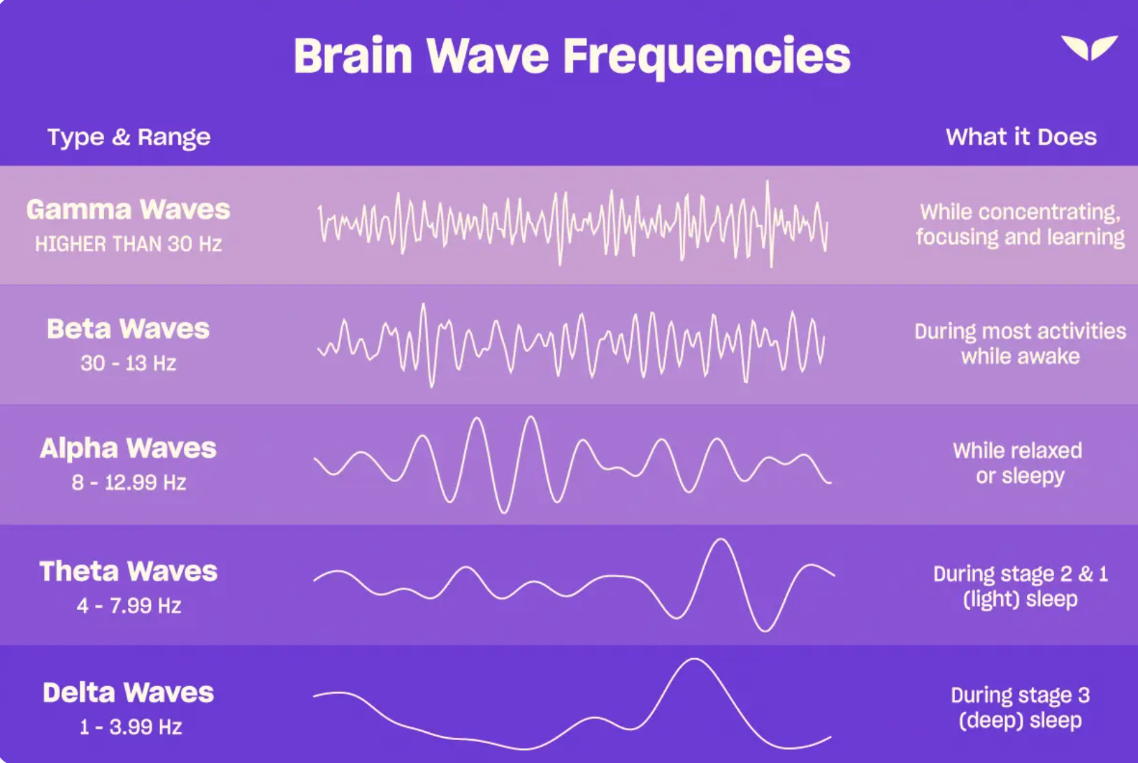 Purple brain wave chart