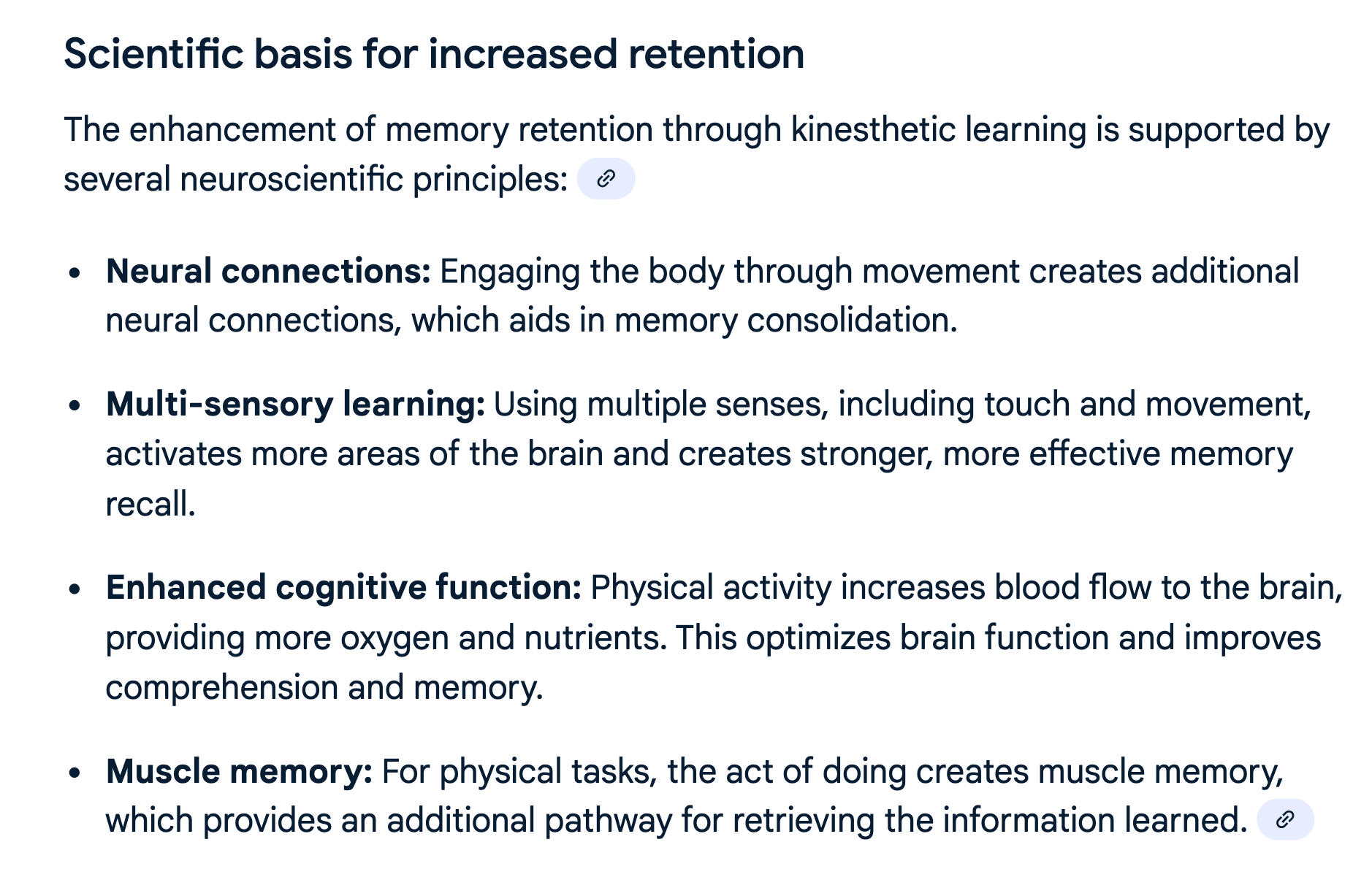 multi-sensory learning science