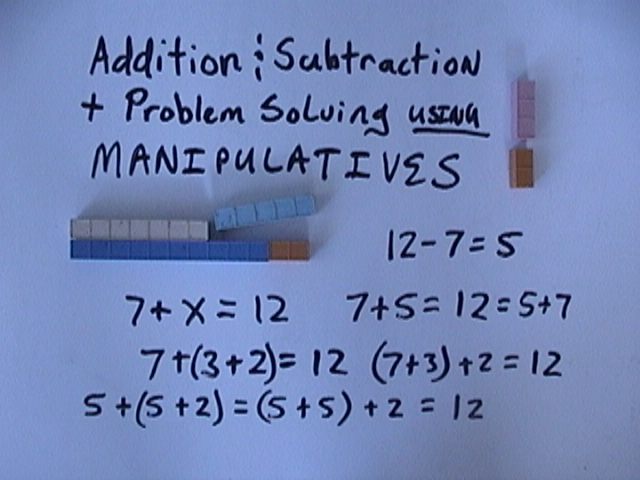 Addition And Subtraction Using Manipulatives